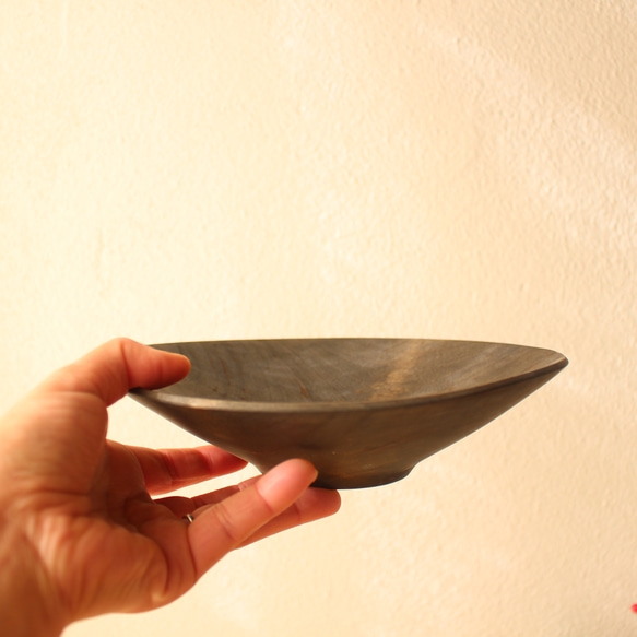 シラカバの浅鉢（黒）②〈ガラスコーティング〉【1100】 6枚目の画像