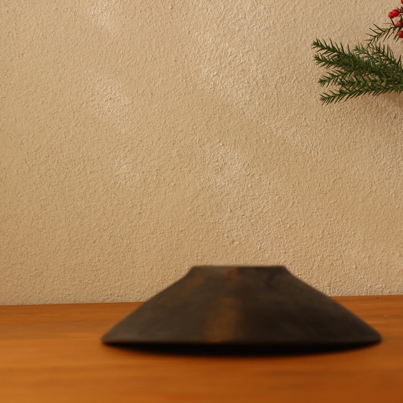 シラカバの浅鉢（黒）②〈ガラスコーティング〉【1100】 5枚目の画像