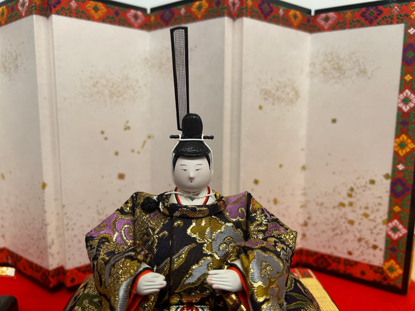 雛人形 黒/金重ね屏風 男雛 女雛 セット 最新トレンド】おしゃれな