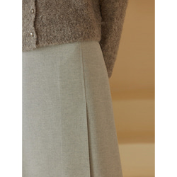 スリット付きスカート　ウール混紡スカート　しわになりにくい通勤スカート　S-XL#471 3枚目の画像