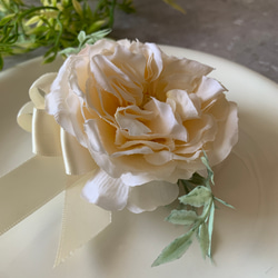 オールドローズのコサージュ　アーティフィシャルフラワー　造花　２Way　卒業式　入学式　浴衣　結婚式　フォーマル 4枚目の画像