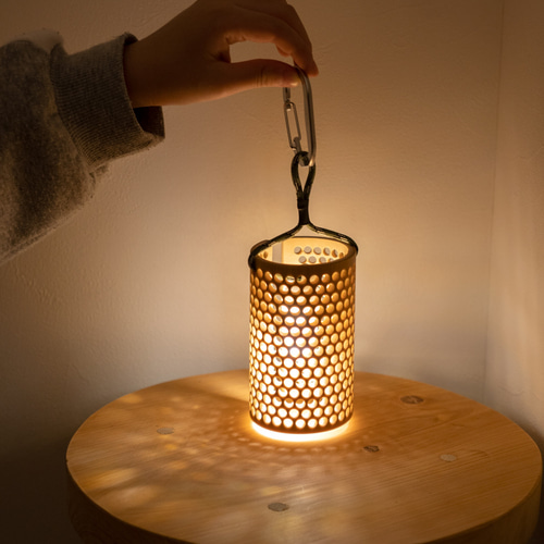 やすらぎランタン LEDライト付き ランタンシェード 竹ランタン 竹灯り