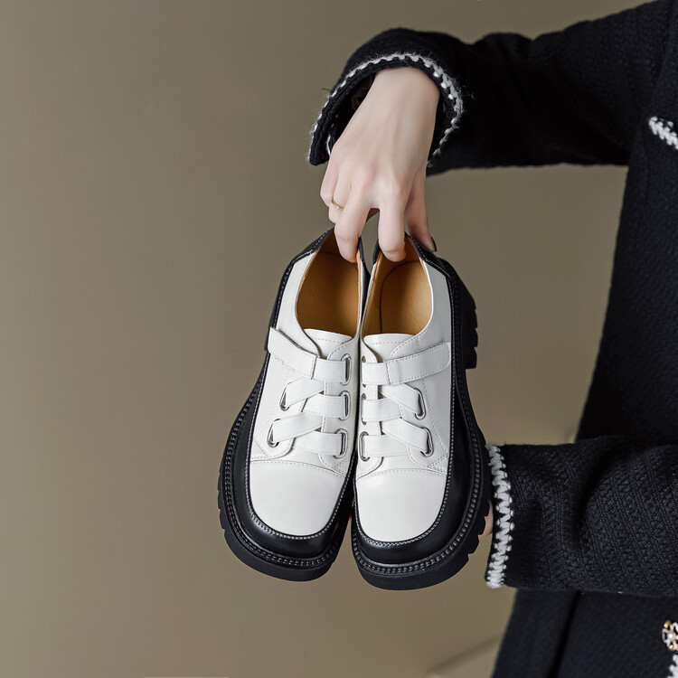 24新作レディース柔らかく本革靴お洒落シンプルシューズ厚底パンプス22cm～25cm #898-2⭐配送無料⭐