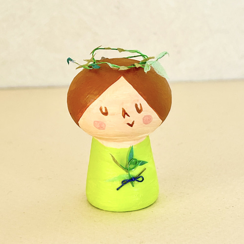 新しいスタイル 創作ミニこけし ハーブちゃん その他置物 メリーメリー 工芸品