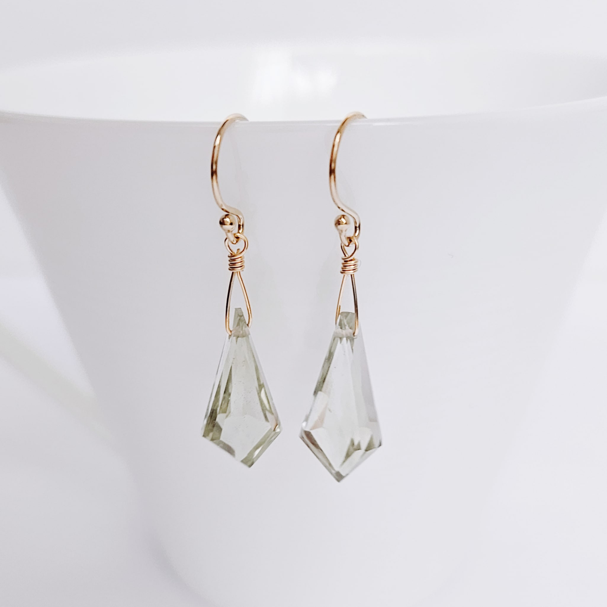 天然石ピアス　グリーンアメジスト / 14kgf 6,424円