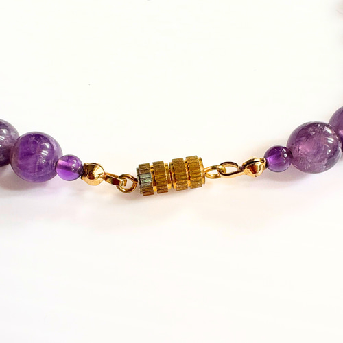 B25】 ラベンダーカラーアメジスト ネックレス 紫水晶 愛の守護 天然石