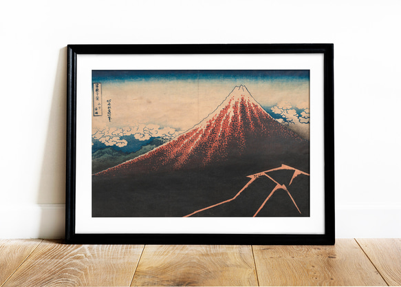 昭和レトロ 赤富士 富士山 絵画 日本画 和紙画 和紙 色紙 アート 芸術画 和紙のはり絵 色紙ミニサイズ 赤富士 富士山 完成品 貼り絵