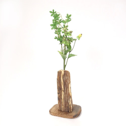 【温泉流木】ストライプにそびえる塔のような流木一輪挿し・花器 花瓶 木製 流木インテリア 1枚目の画像