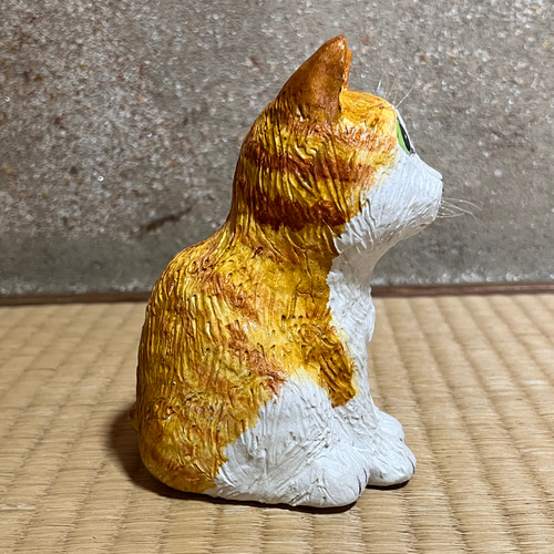 茶トラ猫(樹脂粘土)粘土細工 猫〜茶トラ〜樹脂粘土(粘土細工) 粘土工芸道具・材料