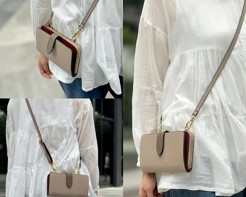 A073 アルムコ ショルダーウォレット 本革 長財布 58d4fab57b41d9b0246fab833dc77b