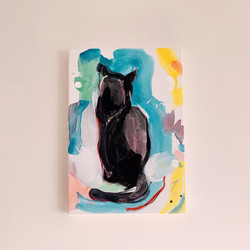 【原画】黒猫の絵 1枚目の画像