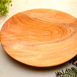 【春の新生活に】ケヤキの無垢材プレート　木製　お皿　トレイ 2枚目の画像