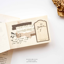 コラージュ風デザインペーパー 40枚 flower notes [AX411] その他雑貨