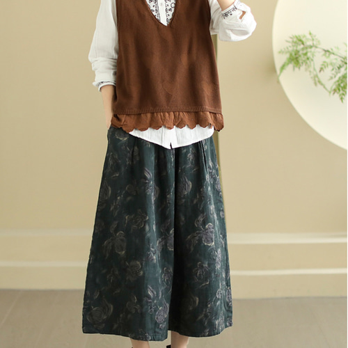 ハート柄ベスト大人気 ニット ベスト 大人可愛い Vネック 簡単