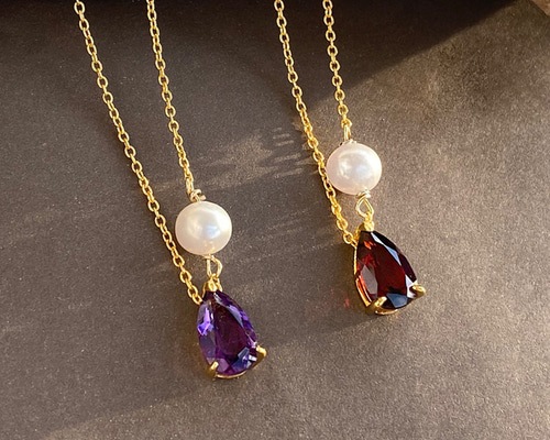 JEWELRY MOTHER HOUSE Shizuku アメジスト ガーネット JEWELRY MOTHER HOUSE Shizuku アメジスト ガーネット
