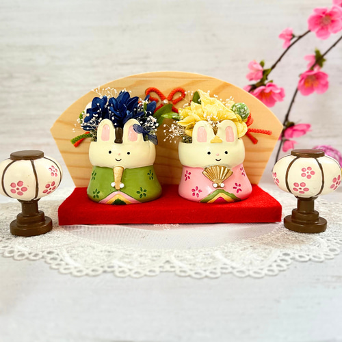 【グレージュ】ひな人形セット♪髪飾りにも出来るお花飾り付き♪雛人形　雛祭り Amazon.co.jp: 雛人形 久月 ひな人形 雛 ケース飾り 親王飾り