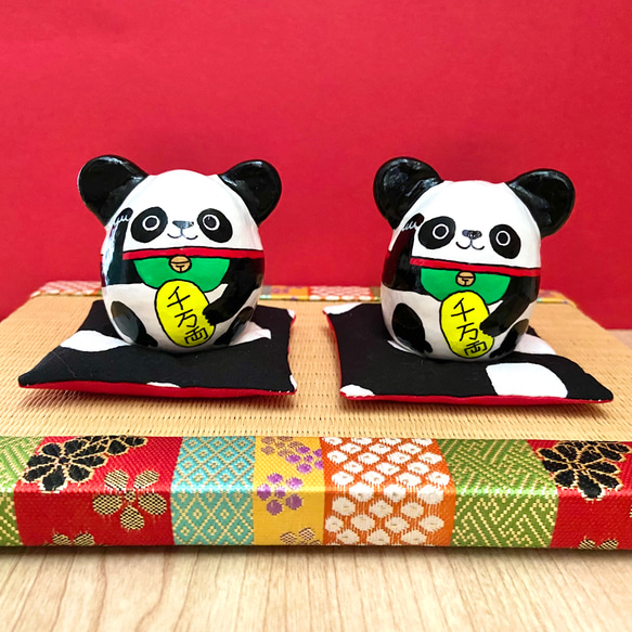 招きパンパン【大】パンダ／招財貓【大的】貓熊 招き猫 megumix 通販