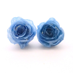 Rosemellia　玫瑰永生花　樹脂加工兩用耳夾　❊空郵台灣5-7天 第2張的照片