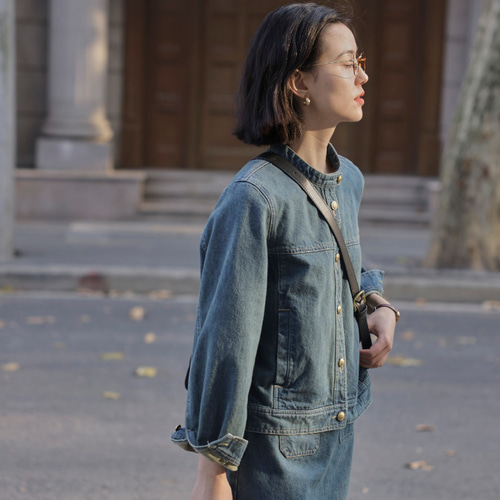 ゆるっと着れるデニムジャケット！スカート セットアップ スプリング