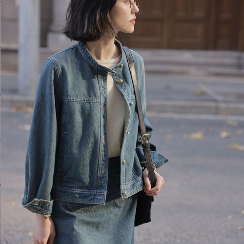 ゆるっと着れるデニムジャケット！スカート セットアップ スプリング