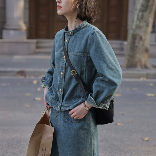 ゆるっと着れるデニムジャケット！スカート セットアップ スプリング