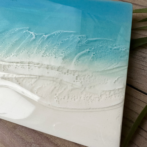 穏やかな海のアートパネル　波　海　南国　ハワイ　新築祝い　引っ越し祝い　 4枚目の画像