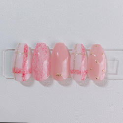 【No.021】♡ネイルチップ♡千鳥柄♡ピンクネイル♡リボンネイル♡ニットネイル ❤︎ 千鳥柄ネイルまとめ ❤︎ #ネイル #ネイルデザイン #ネイル