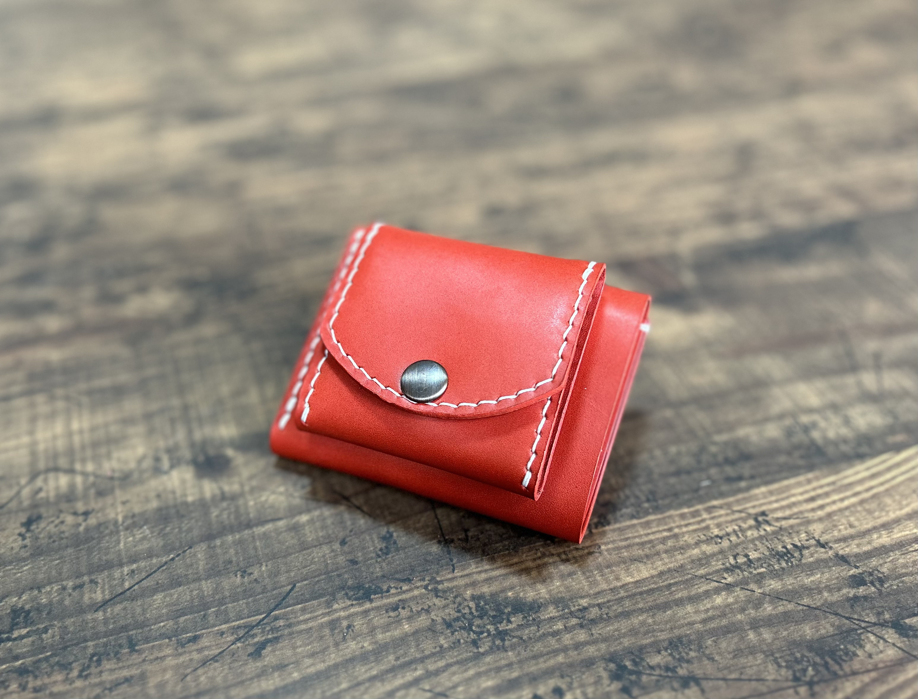 コンパクト財布 かなり小さめ ミニ財布　レザー財布　本革  ナチュラル