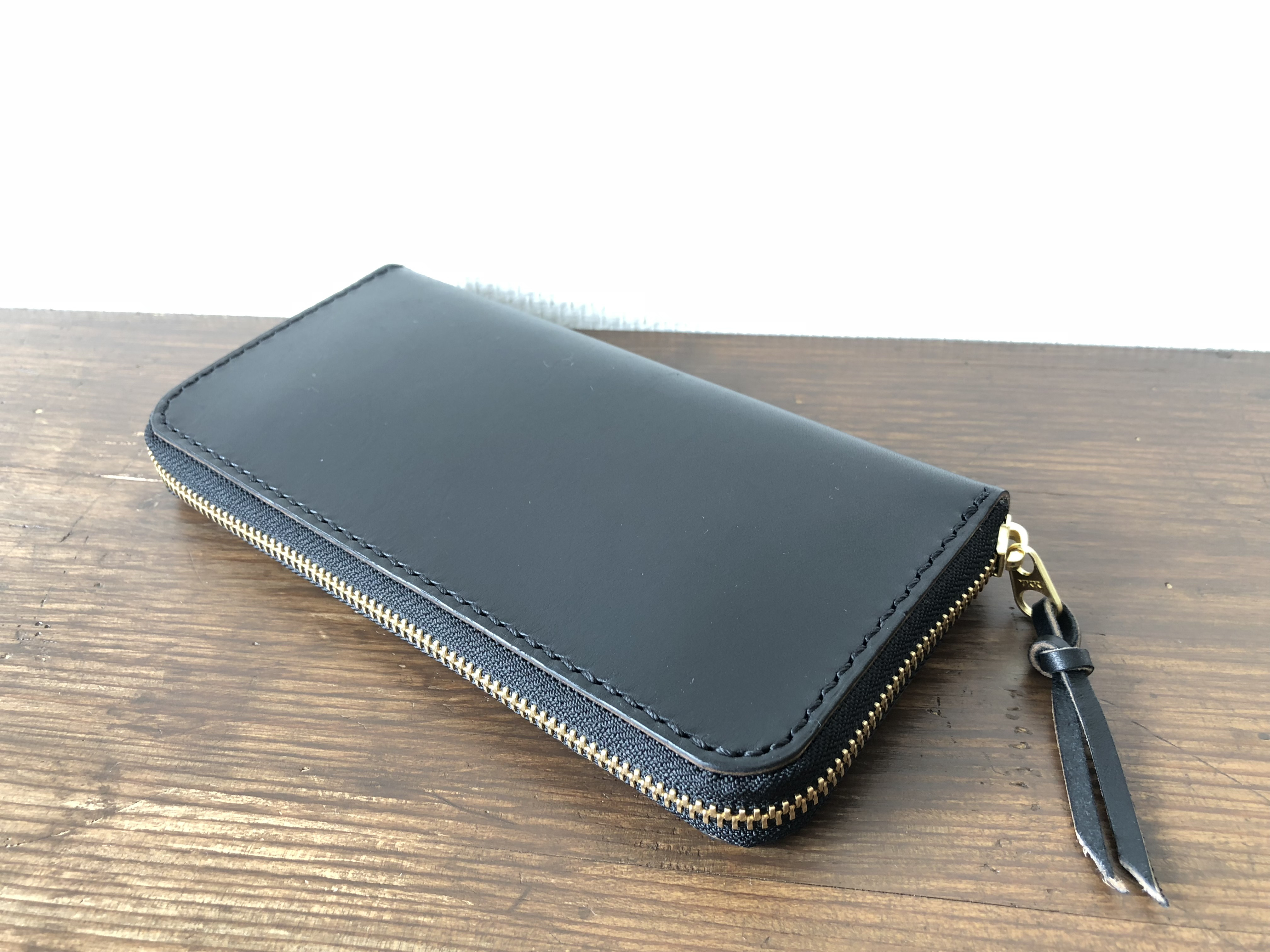 【受注製作】イタリアンレザー ラウンドファスナー ウォレット 長財布 レザー 本革 レッド