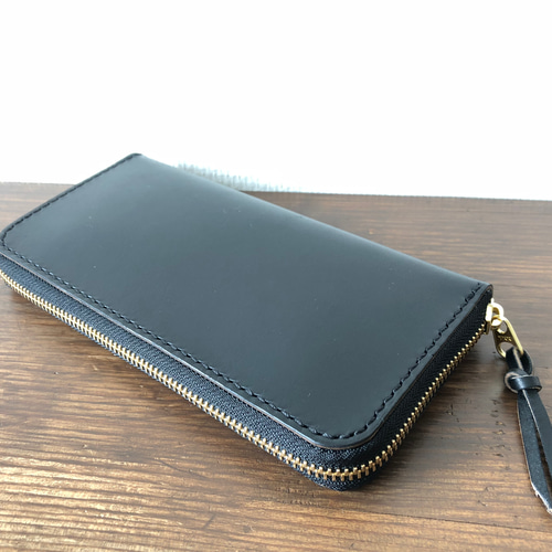 受注製作】イタリアンレザー ラウンドファスナー ウォレット 長財布 
