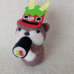 ハロウィンのぶたちゃん羊毛フェルトストラップ 羊毛フェルト Mt.maru