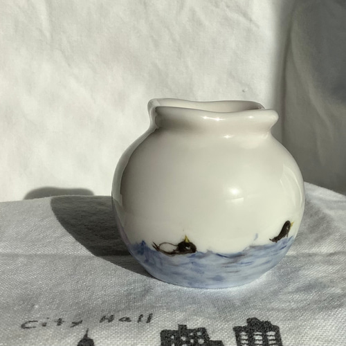 自由なペンギンさんの、金魚鉢の花器 一輪挿し・花瓶・花器