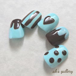 チョコミントネイル ネイルチップ（つけ爪） ak's gallery 通販
