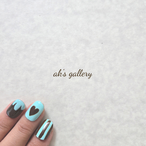 チョコ。 ネイルチップ ☆現品☆ネイルチップ ジェルネイル スイーツネイル チョコレート 024