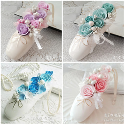 受注製作】お好きな色で♪トゥシューズ＊クレイフラワー＊バレエ発表会