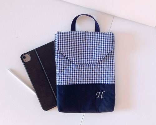 タブレットケース 安心キルティング ギンガムチェック その他入園