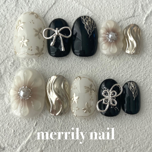 受注製作＞No.012 振袖ネイル 成人式 袴 卒業式 前撮り 後撮り