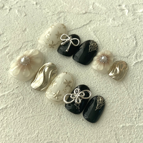 受注製作＞No.012 振袖ネイル 成人式 袴 卒業式 前撮り 後撮り 和服