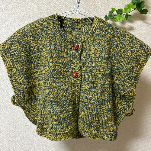 tricot COMMEdesGARÇONS archive 手編みニットケープ 1点もの】あったかケープ 手編み ニット ボレロ カーディガン ケープ