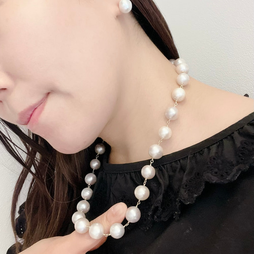 白蝶バロックパール シャンクネックレス ネックレス・ペンダント