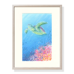広大な海 パステル画 原画 広大な海 パステル画 原画