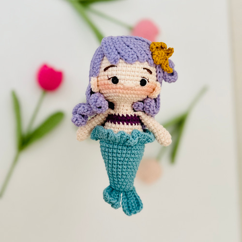 編みぐるみ マーメイド かぎ針編み Baby Mermaid ハンドメイド