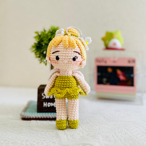 編みぐるみ　妖精　かぎ針編み　Baby Fairy ハンドメイド 1枚目の画像
