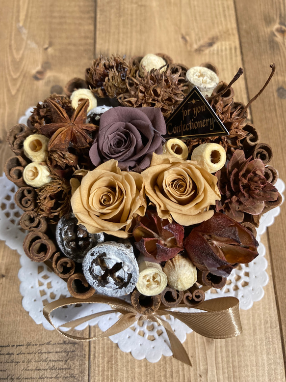 フラワーケーキ☆チョコレートケーキアレンジ 5枚目の画像