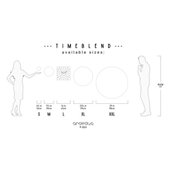 TimeBlend 黄色长方形挂钟，41 厘米 第7張的照片