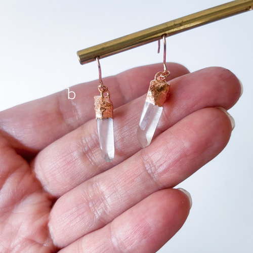 レムリアンシードクリスタル、ピアス、イヤリング ピアス（フック