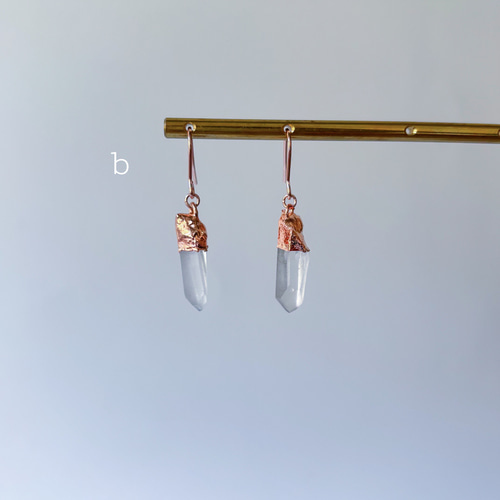 レムリアンシードクリスタル、ピアス、イヤリング ピアス（フック