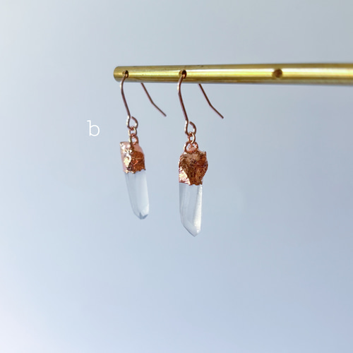 レムリアンシードクリスタル、ピアス、イヤリング ピアス（フック