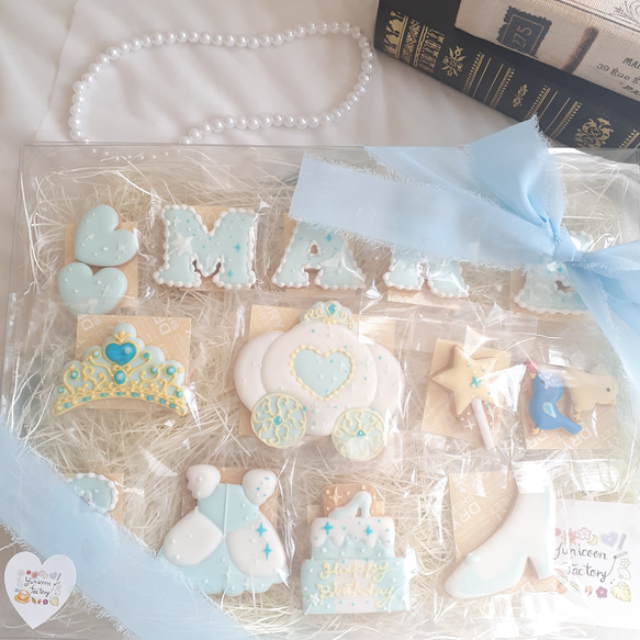 シンデレラ♡アイシングクッキーDXフルセット 【お誕生日 ウェディング 記念日 に♡】 4枚目の画像