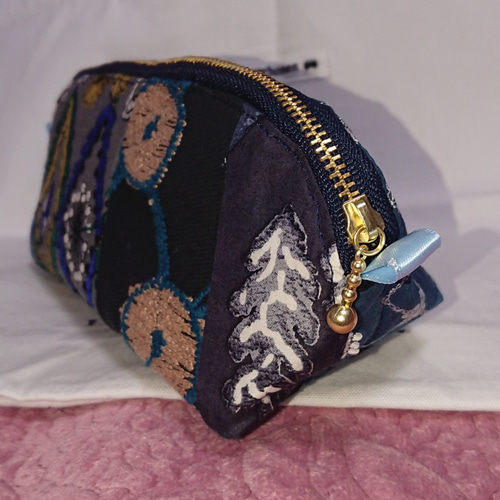 ハンドメイド まあるいポーチ ミナペルホネン生地使用♪ ハンドメイド まあるいポーチ ミナペルホネン生地使用